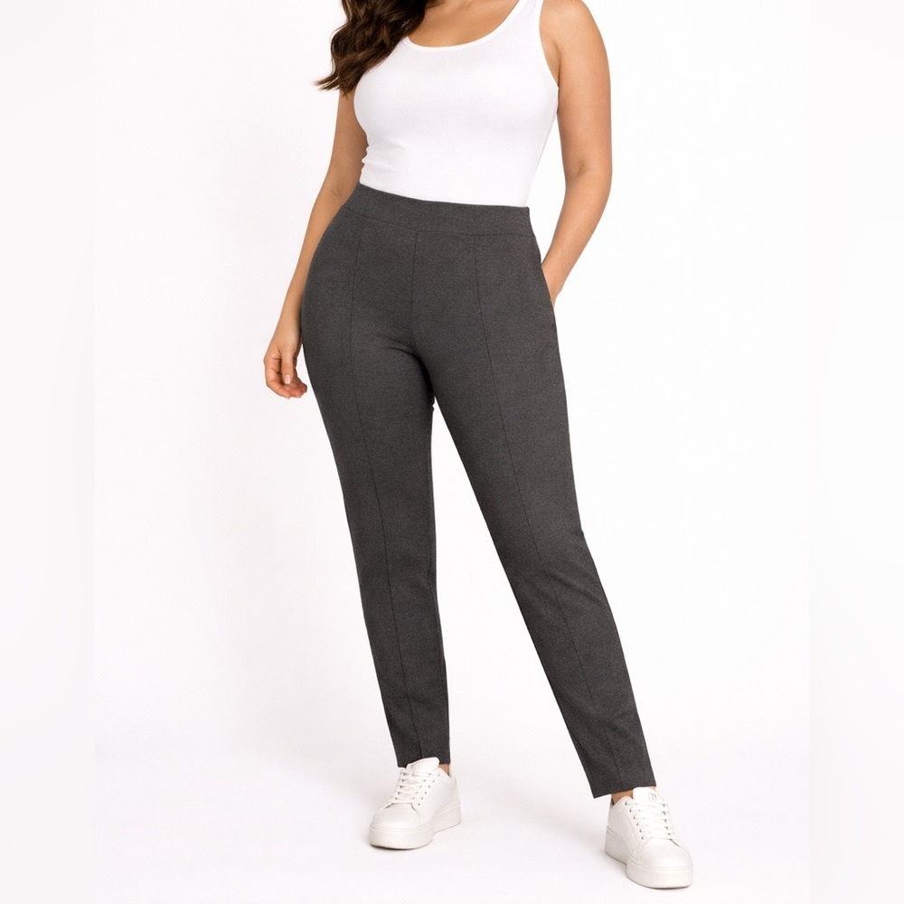 Old Navy Dark Charcoal Pull-On Ponte Trousers